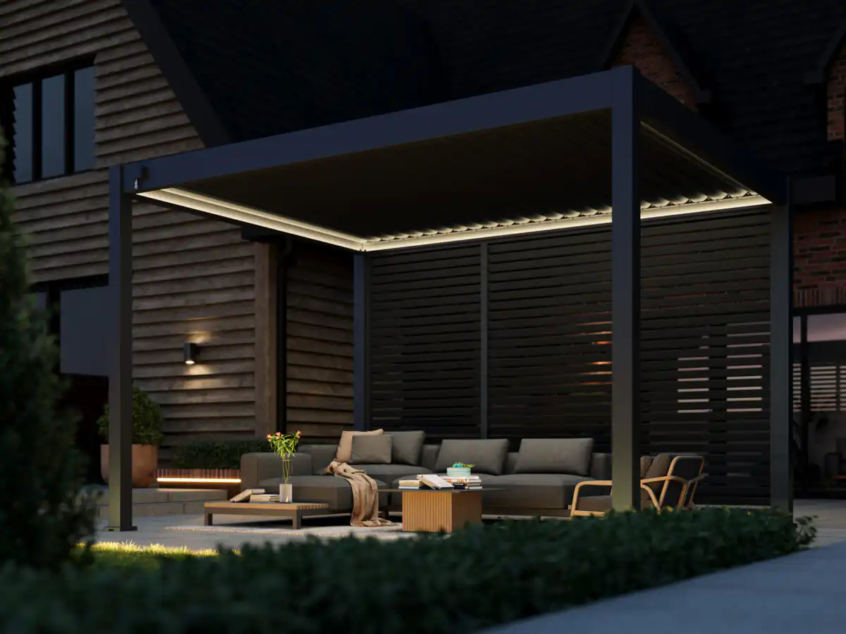 Hygge™ Aluminium Pergola With Lighting System – 3x6m