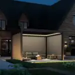 Hygge™ Aluminium Pergola With Lighting System & 3 Wind Proof Blinds