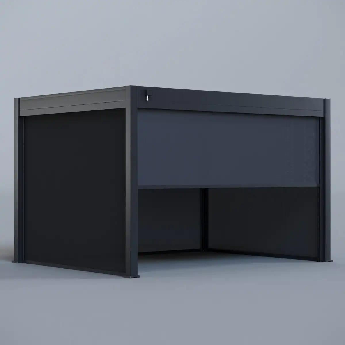 Hygge™ Aluminium Pergola With Lighting System & 3 Wind Proof Blinds