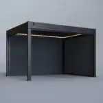 Hygge™ Aluminium Pergola With Lighting System & 3 Wind Proof Blinds